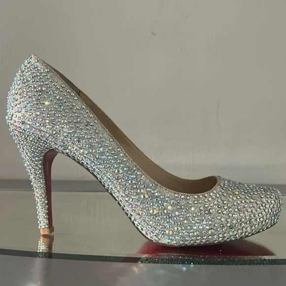 Aurora Boreale Crystal red bottoms high heels Size 40 (US 9) - Picture 8 of 12